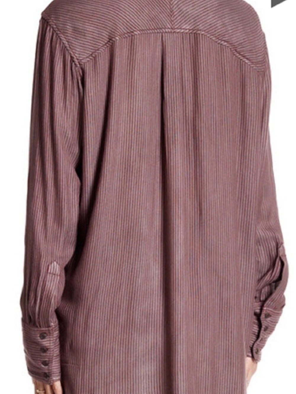 Free People On The Road Striped Tunic in Cranberry Size Small NWT - Picture 2 of 12